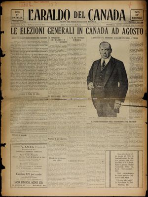 L’Araldo del Canada, 10 May 1930