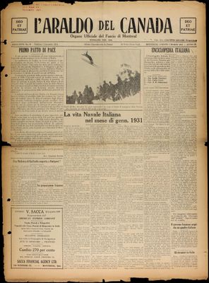 L’Araldo del Canada, 7 Mar 1931