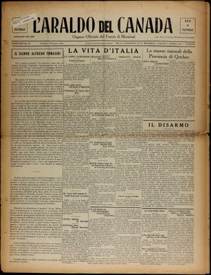 L’Araldo del Canada, 8 Aug 1931