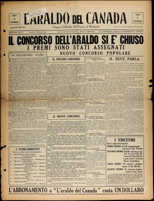 L’Araldo del Canada, 5 Sep 1931