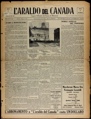 L’Araldo del Canada, 14 Nov 1931