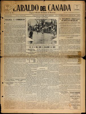 L’Araldo del Canada, 9 Jan 1932