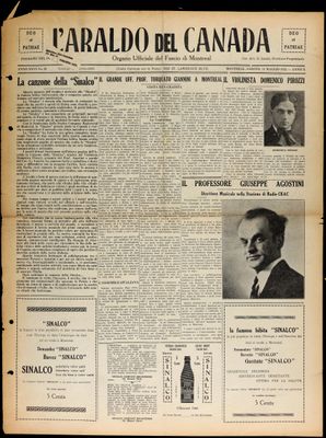 L’Araldo del Canada, 14 May 1932