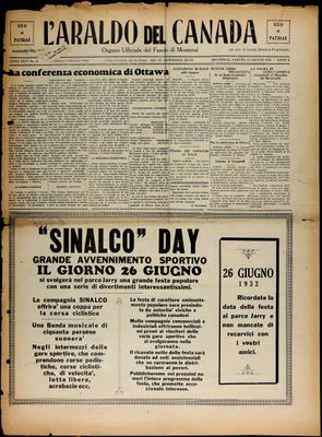 L’Araldo del Canada, 11 Jun 1932