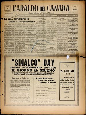 L’Araldo del Canada, 18 Jun 1932