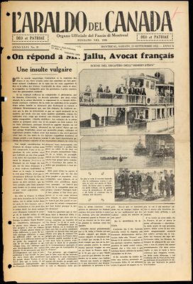 L’Araldo del Canada, 24 Sep 1932