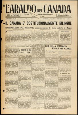 L’Araldo del Canada, 1 Oct 1932