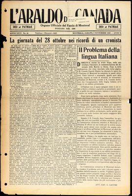 L’Araldo del Canada, 5 Nov 1932