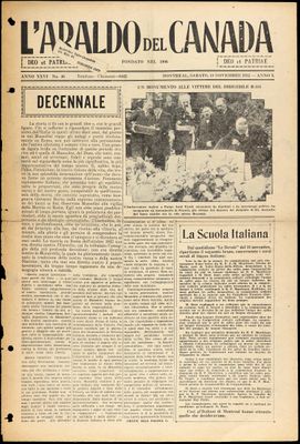 L’Araldo del Canada, 19 Nov 1932