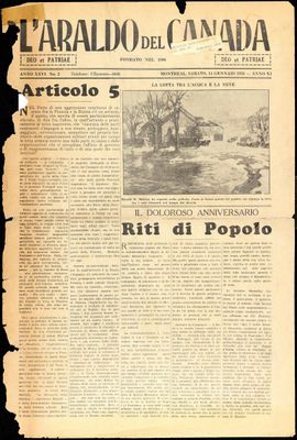 L’Araldo del Canada, 14 Jan 1933