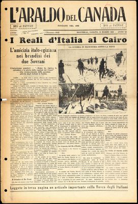 L’Araldo del Canada, 18 Mar 1933