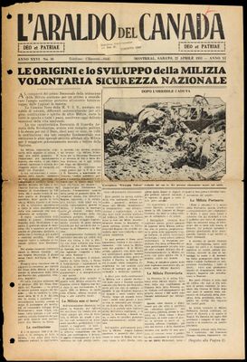 L’Araldo del Canada, 22 Apr 1933