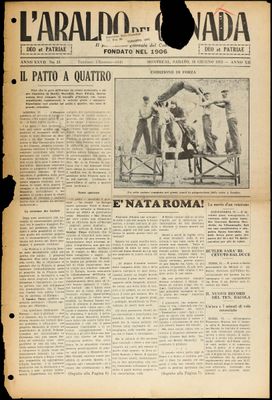 L’Araldo del Canada, 10 Jun 1933