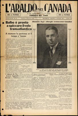 L’Araldo del Canada, 8 Jul 1933