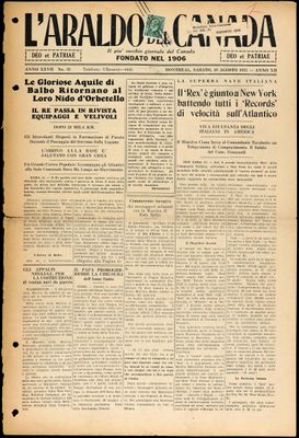 L’Araldo del Canada, 19 Aug 1933