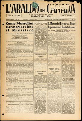 L’Araldo del Canada, 26 Aug 1933