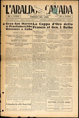 L’Araldo del Canada, 16 Sep 1933