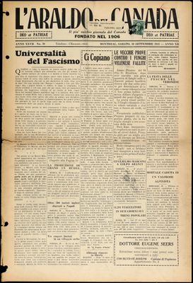 L’Araldo del Canada, 30 Sep 1933