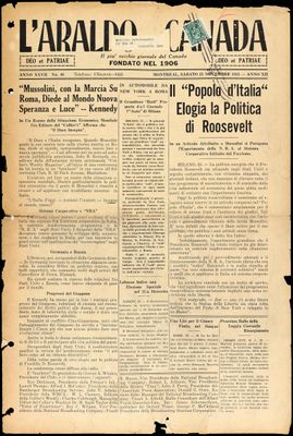 L’Araldo del Canada, 25 Nov 1933