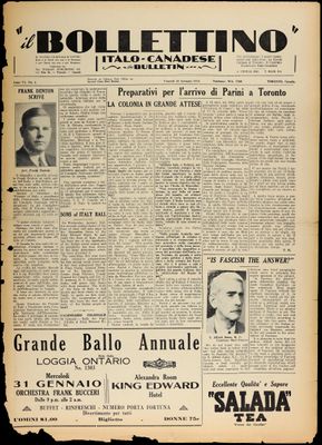 Il Bollettino Italo-Canadese, 26 Jan 1934