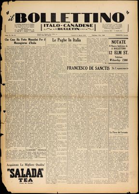 Il Bollettino Italo-Canadese, 23 Mar 1934