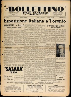 Il Bollettino Italo-Canadese, 31 Aug 1934