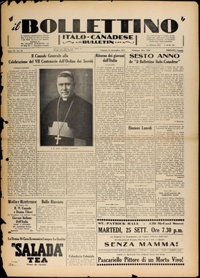 Il Bollettino Italo-Canadese, 21 Sep 1934