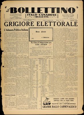 Il Bollettino Italo-Canadese, 21 Dec 1934