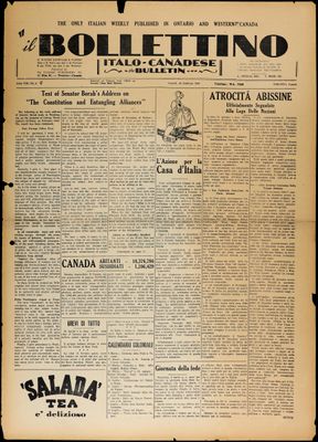 Il Bollettino Italo-Canadese, 28 Mar 1936