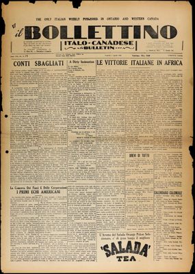 Il Bollettino Italo-Canadese, 3 Apr 1936