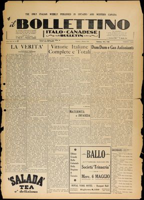 Il Bollettino Italo-Canadese, 1 May 1936