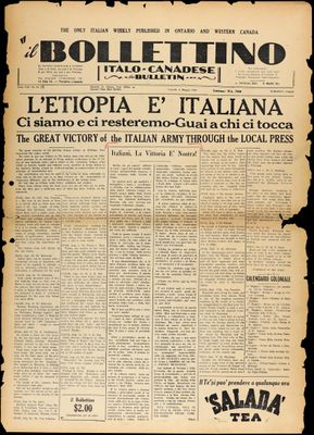 Il Bollettino Italo-Canadese, 8 May 1936