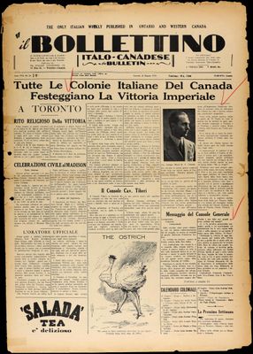 Il Bollettino Italo-Canadese, 29 May 1936