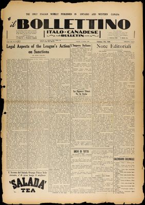 Il Bollettino Italo-Canadese, 5 Jun 1936