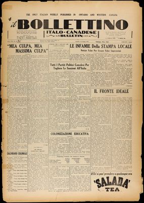 Il Bollettino Italo-Canadese, 19 Jun 1936