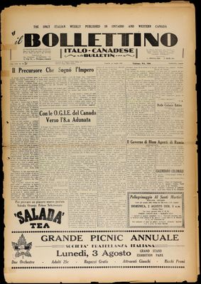 Il Bollettino Italo-Canadese, 31 Jul 1936