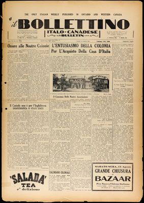 Il Bollettino Italo-Canadese, 14 Aug 1936