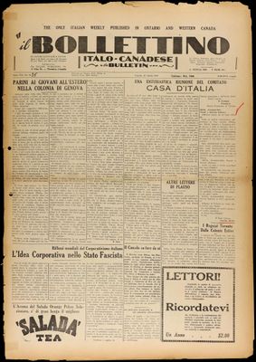 Il Bollettino Italo-Canadese, 28 Aug 1936