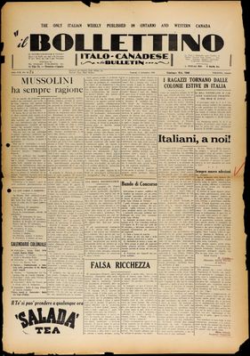 Il Bollettino Italo-Canadese, 4 Sep 1936