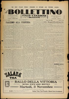 Il Bollettino Italo-Canadese, 30 Oct 1936