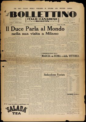 Il Bollettino Italo-Canadese, 6 Nov 1936