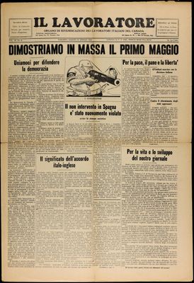 Il Lavoratore, 30 Apr 1938