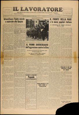 Il Lavoratore, 23 Jul 1938