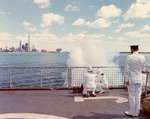HMS Ajax, 1963 - Salute to HMCS Haida from HMS Ajax