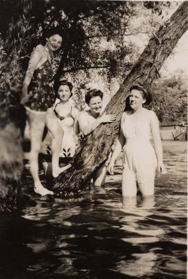 Four unidentified women