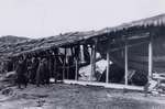 Chief Cecil winters and Ajax Firefighters surveying the damage at Steinbergs