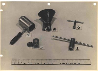 Tools of the Shell Filling Department, Defence Industries Ltd. Ajax