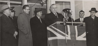 Leslie Frost at the grand opening of the old hospital