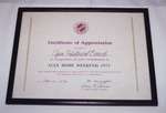 A Certificate of Appreciation