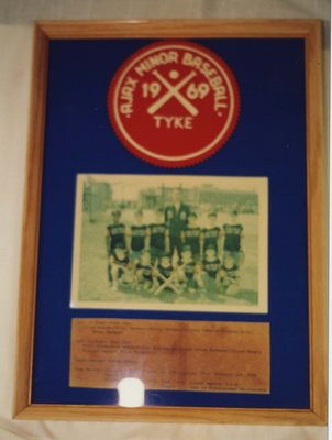 Ajax Minor Baseball Tyke 1969